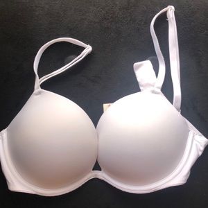 Pink- 32C wear everywhere super push up bra(white)